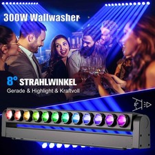 300 W RGBW 12 LED testa mobile wallwasher luce festa bar DMX fascio strobo DJ show