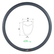Cerchio in fibra di carbonio tubeless clincher asimmetrico 700c strada ghiaia ruote bici