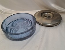 Scatola porta confetti (o altro) in vetro alexandrite variabile da viola ad azzu