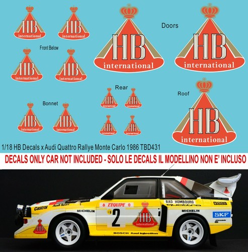 Decals per audi - 1/18,