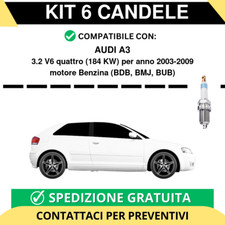 KIT 6 CANDELE per AUDI A3 3.2
