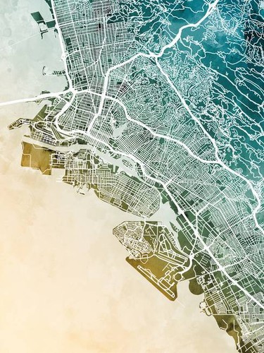Poster mappa oakland - poster,