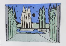 FELICE CASORATI IL PRINCIPE DI LEGNO LITOGRAFIA 70x50 DEL 1988 DA UN ORIGINALE