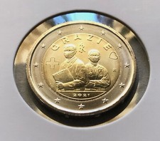 ITALIA 2021 PROFESSIONI SANITARIE GRAZIE MONETA 2 EURO FDC IPZS PANDEMIA VIRUS