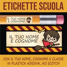 30+120 pz ETICHETTE ADESIVE personalizzate scuola Harry il mago con il nome