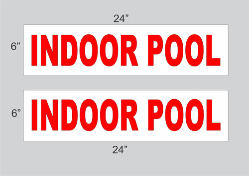 Piscina coperta x24 insegna - 6"x24",