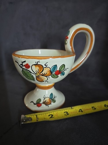 Candela vintage dipinta mano - candela, a