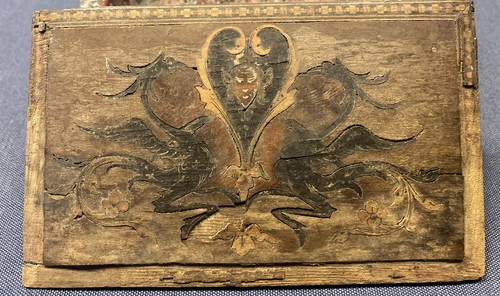 Antica piccola placca - in, legno