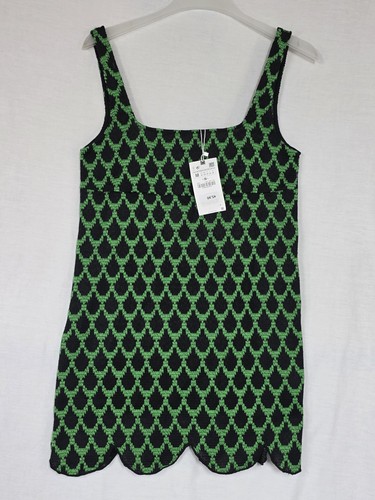 Mini abito zara - mini, verde/nero