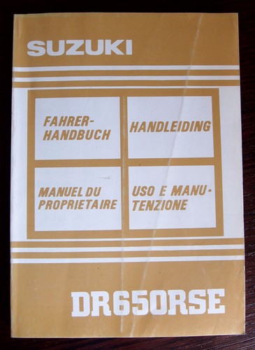 Suzuki dr650rse 1991 manuale - suzuki, 1991,