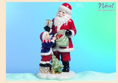 Babbo natale con bambino - natale, in
