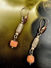 ORECCHINI OLD oro antico earrings antique CORALLO GOLD ORO 9KTinizi 900 rarità