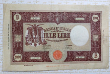 1000 LIRE BARBETTI GRANDE M DECRETO RARO 22/09/1943 OTTIMA