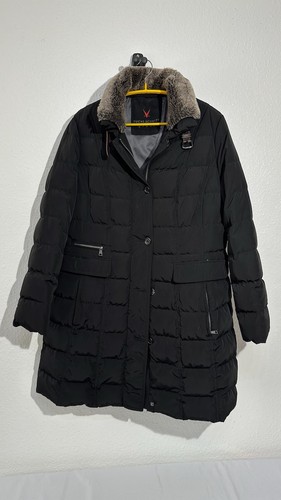 Piumino donna nero volpe - piumino, nero,