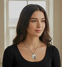 collana donna uomo in acciaio