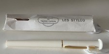 🔴 PIERRE CARDIN penna stilografica bianca pennino laminato oro Les stylos