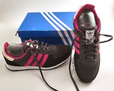 ADIDAS RACER J TG. 40 - SCARPE DA GINNASTICA NERE FUXIA SNEACKER DONNA RAGAZZA