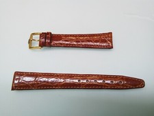  cinturino Coccodrillo Gold Imbottito originale Gucci 17mm  Fibbia laminata 14mm