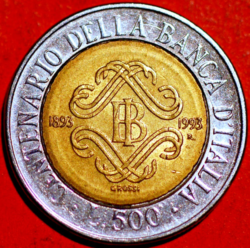 Italy 500 lire - lire, bank