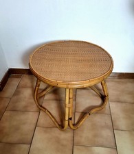 Tavolino Anni 60' In Bambù In