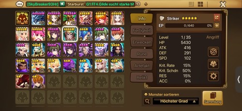 Summoners war starter ld5 - eu,