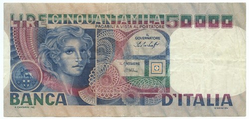 50000 lire italia volto - 50000,