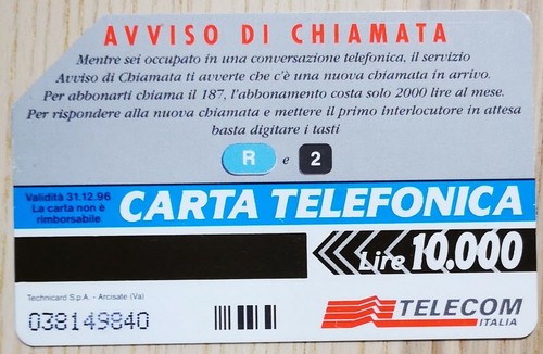 Carta telefonica 000 r2 - l.,
