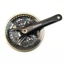 Catena pedivella bici Shimano FC-M361 tripla 28/38/48T 22/32/42T quadrata argento