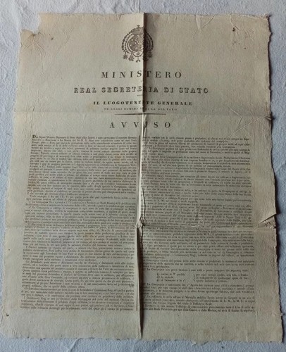 1838 editto borbonico con - 1838,