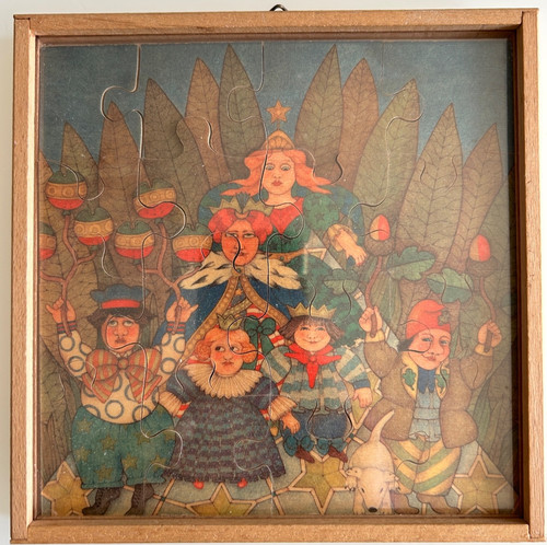 Vintage wood puzzle - vintage, sevi