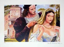 MANARA STAMPA FIRMATA PER ESTESO  OMAGGIO AL PITTORE  RAFFAELLO 2 P.A.