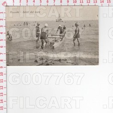 G7767 RIMINI RICCIONE SPIAGGIA BAGNANTI PEDALO MARE 1923 EDIT VITTORIA FANCINI