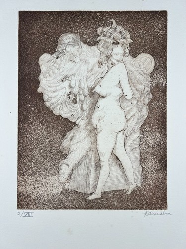 Rara grafica originale nudo - rara,