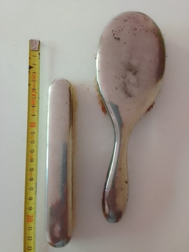 Due spazzole silver - silver, plated