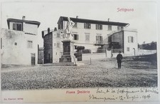 CARTOLINA SETTIGNANO PIAZZA DESIDERIO FIRENZE TOSCANA PAESAGGISTICA C1