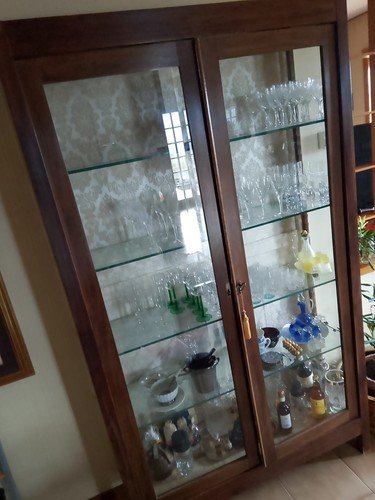 Credenza cristalliera noce - credenza, in