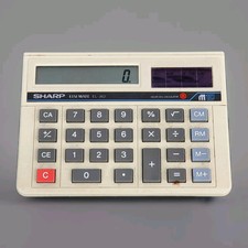Calcolatrice Sharp anni 80 vintage EL-362 Elsi Mate Solar M10 made in Japan