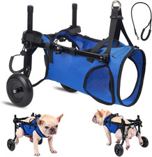 Sedia a Rotelle per Cani, Supporto Posteriore Regolabile Con Ruote, Pedana per A