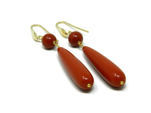 Orecchini donna corallo - orecchini,
