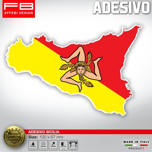 Adesivo adesivi sicilia isola - adesivi,