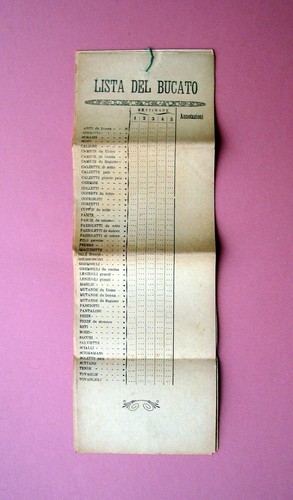 Calendario lista del bucato - calendario,