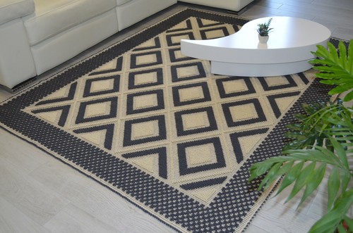 Tappeto rombi lana artigianato - rombi,