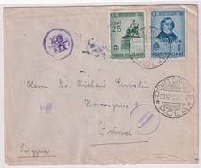 1942 - LETTERA DA PORTOROSE CON VALORI ROSSINI BELLA