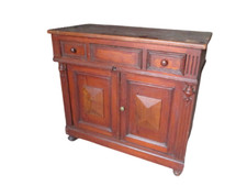 Credenza - credenzina in larice e abete tinto - stretta - fine '800 