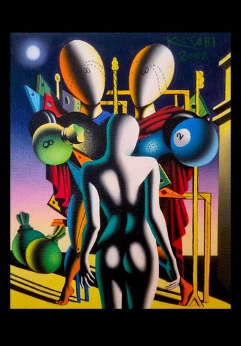 Mark kostabi olio tela - mark,