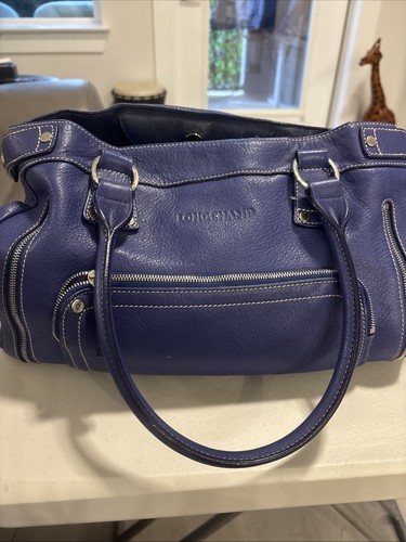 Borsa mano pelle blu - borsa, a