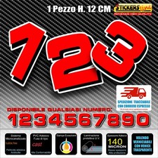 Adesivi numeri gara M 9 numeri