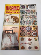 Ricamo facile n.6 L'alfabeto con i fiori  le teiere punto croce