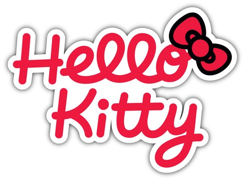 Adesivo hello kitty slogan - hello,