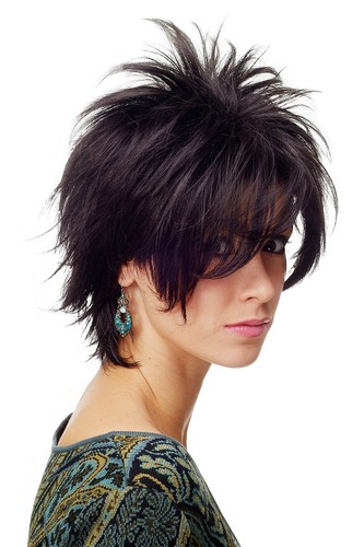 Parrucca nero capelli corti - nero,